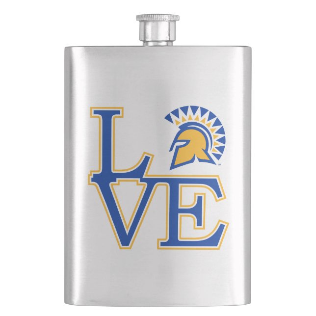 San Jose State Love Hip Flask (Front)