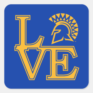 San Jose State Love Square Sticker