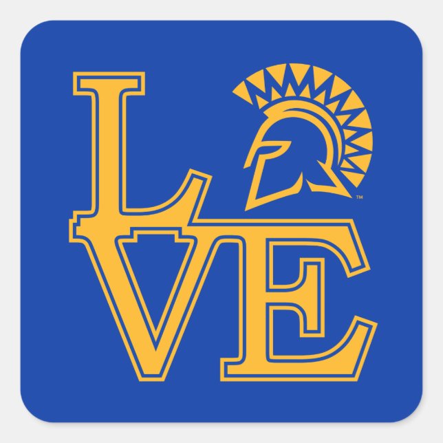 San Jose State Love Square Sticker (Front)