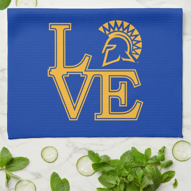 San Jose State Love Tea Towel (Folded)
