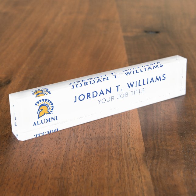 San Jose State Spartans Alumni Nameplate (Side)