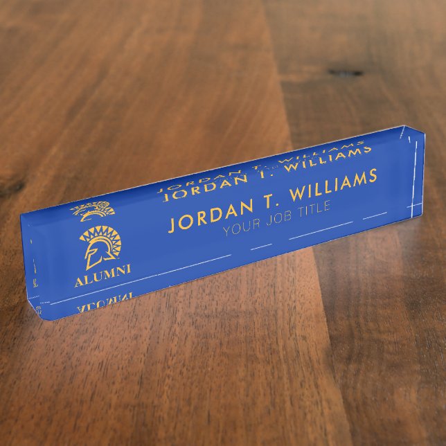 San Jose State Spartans Alumni Nameplate (Side)