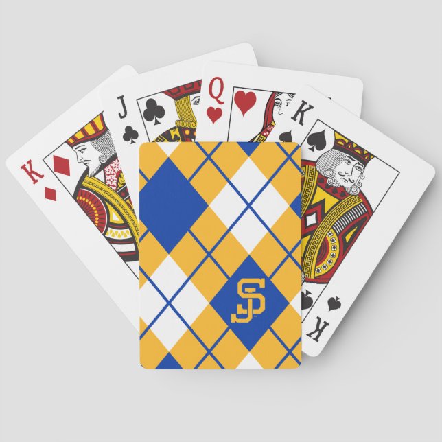 San Jose State Spartans argyle Playing Cards (Back)