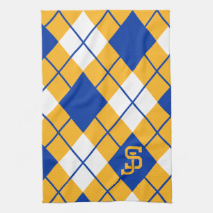 San Jose State Spartans argyle Tea Towel