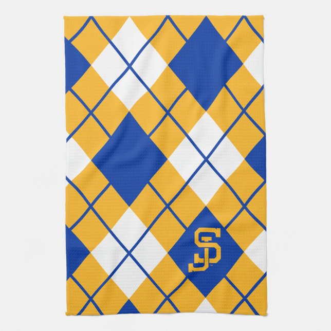 San Jose State Spartans argyle Tea Towel (Vertical)