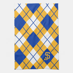 San Jose State Spartans argyle Tea Towel