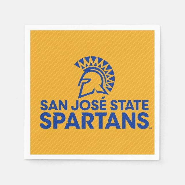 San Jose State Spartans Carbon Fibre Pattern Napkin (Front)