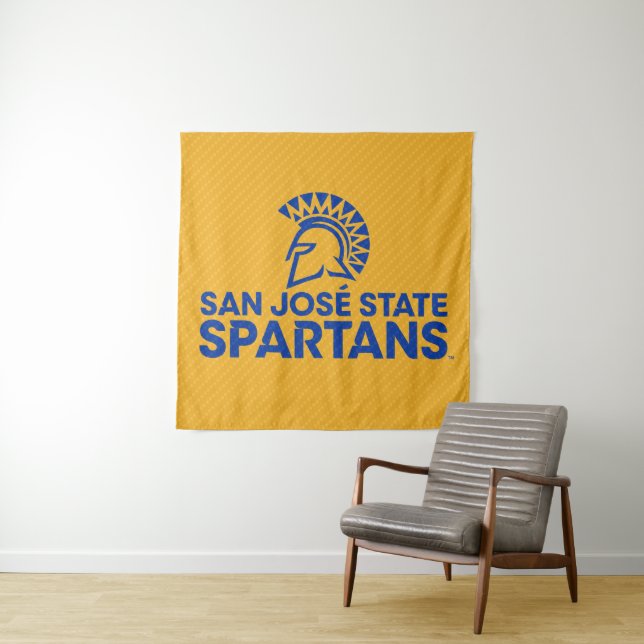San Jose State Spartans Carbon Fibre Pattern Tapestry (In Situ)