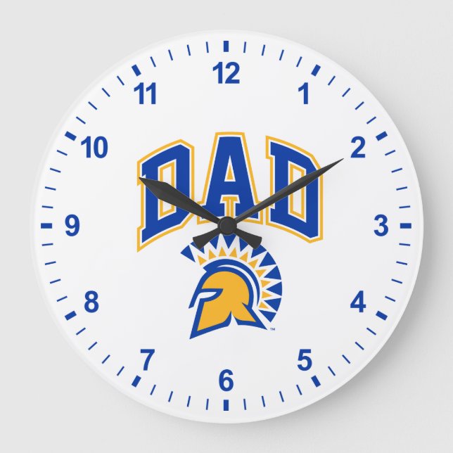 San Jose State Spartans Dad Large Clock (Front)