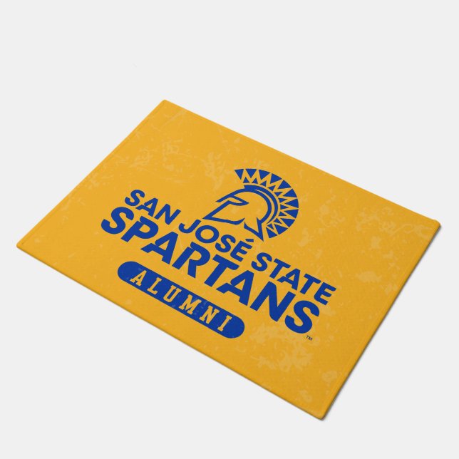 San Jose State Spartans Distressed Doormat (Angled)