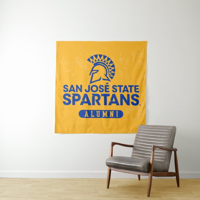 San Jose State Spartans Distressed Tapestry (In Situ)