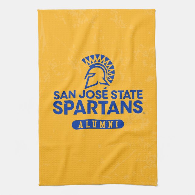 San Jose State Spartans Distressed Tea Towel (Vertical)