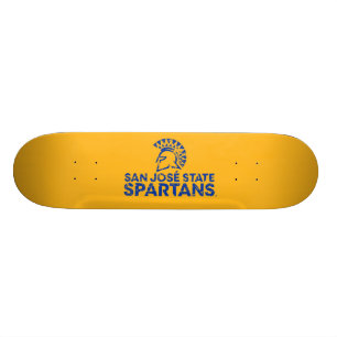 San Jose State Spartans Logo Wordmark Distressed Skateboard
