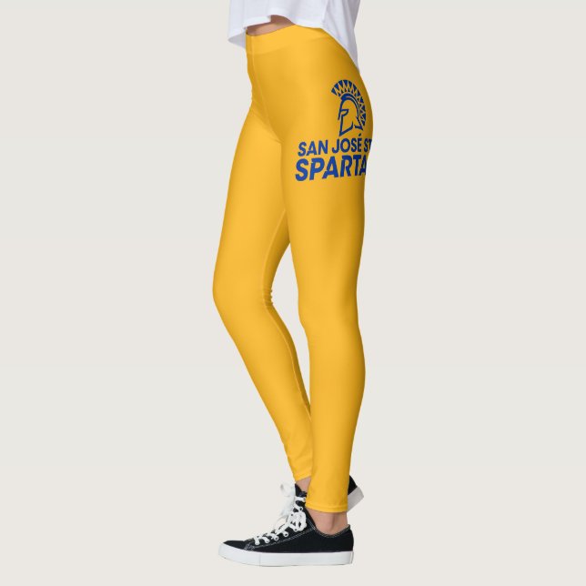 San Jose State Spartans Logo Wordmark Leggings (Left)