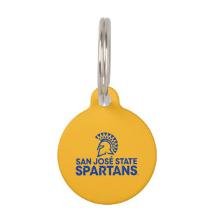 San Jose State Spartans Logo Wordmark Pet Tag