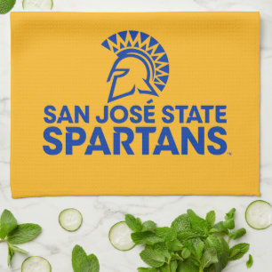San Jose State Spartans Logo Wordmark Tea Towel