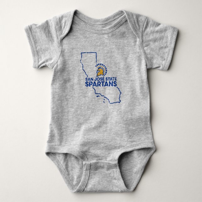 San Jose State Spartans Love Baby Bodysuit (Front)
