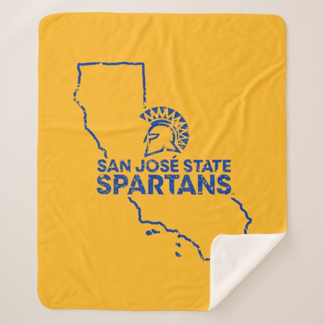 San Jose State Spartans Love Sherpa Blanket (Front)
