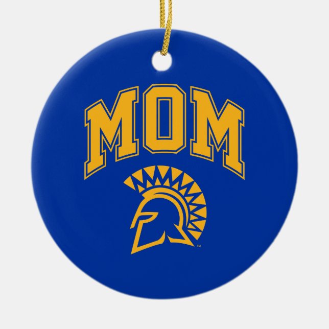 San Jose State Spartans Mum Ceramic Tree Decoration (Front)