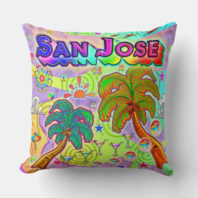 San Jose Vacation Target Pillow (Front)