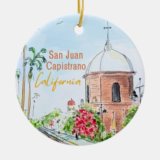 San Juan Capistrano California Ornament (Front)