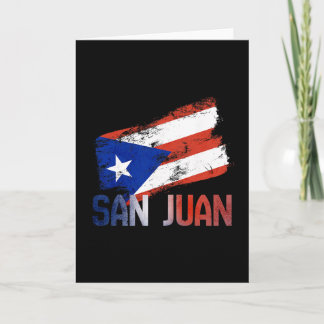 San Juan City Puerto Rico Flag Vintage Roots Boric Card