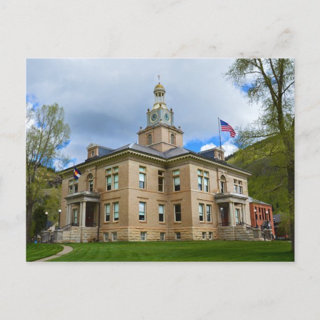 San Juan County Courthouse, Silverton, Colorado Postcard (Front)