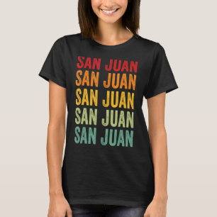 San Juan County Puerto Rico Rainbow Text Design T-Shirt