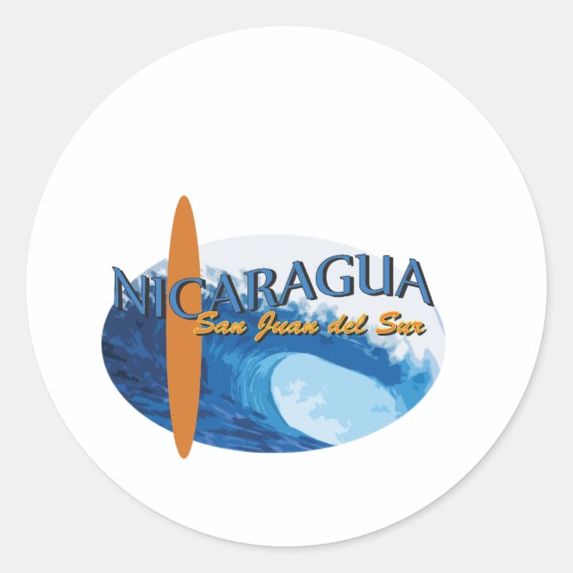 San Juan Del Sur Classic Round Sticker (Front)