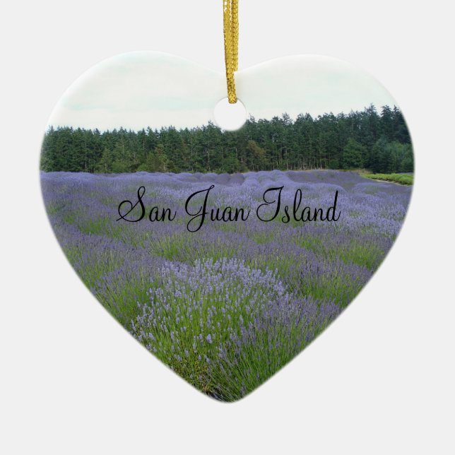 San Juan Island Ceramic Tree Decoration (Front)