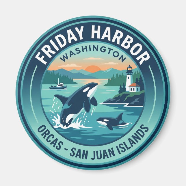 San Juan Islands USA Magnet (Front)