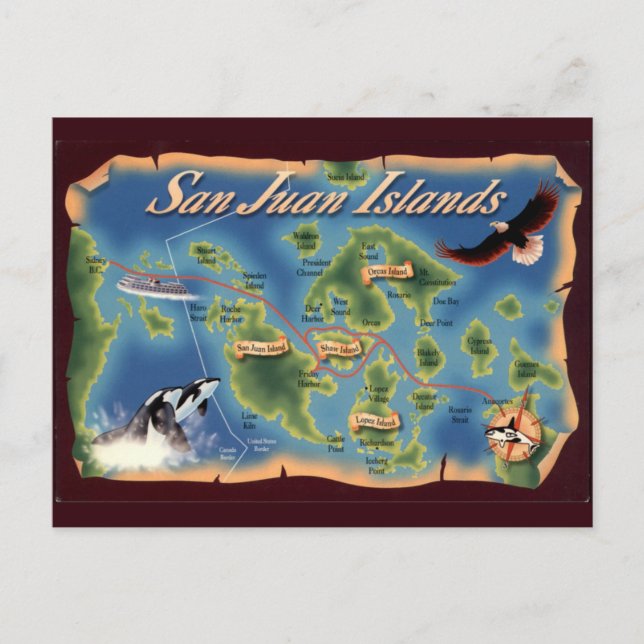 San Juan Islands WA Postcard (Front)