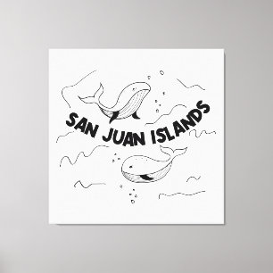 San Juan Islands Whales Canvas Print
