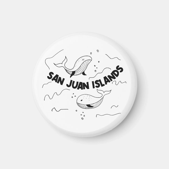 San Juan Islands Whales Magnet (Front)