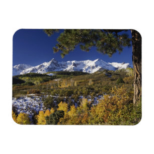 San Juan Mountains and Aspen trees in fallcolor Magnet