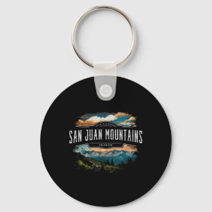 San Juan Mountains Colorado Hiking Outdoors Vintag Key Ring