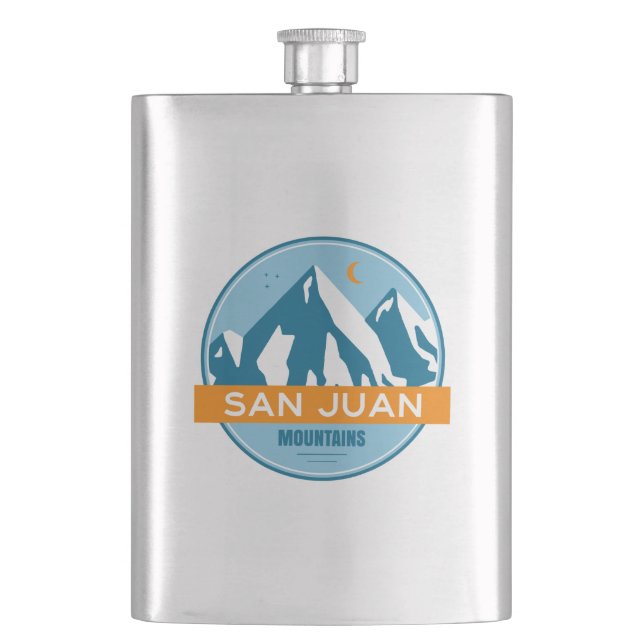 San Juan Mountains Colorado New Mexico Hip Flask (Front)