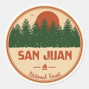 San Juan National Forest Classic Round Sticker