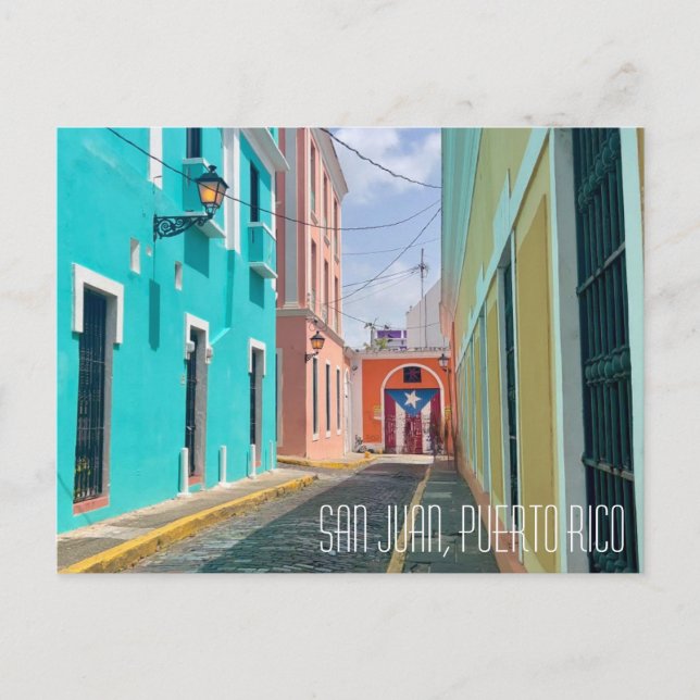 San Juan Puerto Rico Beautiful Pastels Postcard (Front)