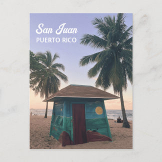 San Juan Puerto Rico Island Beach Sunset Travel Postcard