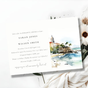 San Juan Puerto Rico Landscape Rehearsal Dinner Invitation