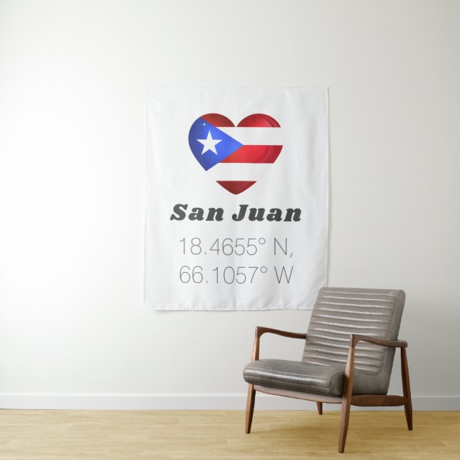San Juan Puerto Rico Latitude Tapestry (In Situ)