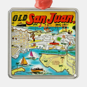 San Juan Puerto Rico Metal Tree Decoration