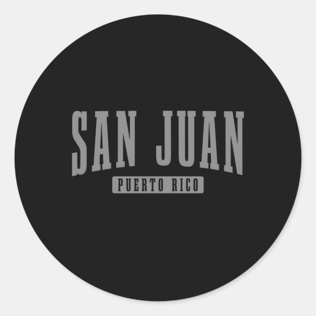 San Juan Puerto Rico Pride Puerto Rican Boricua Classic Round Sticker (Front)