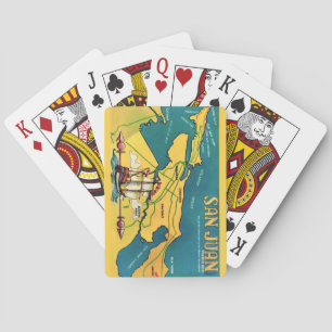 San Juan Retro Map Playing Cards