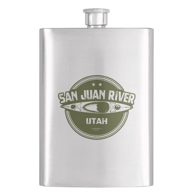 San Juan River, Utah Hip Flask (Front)