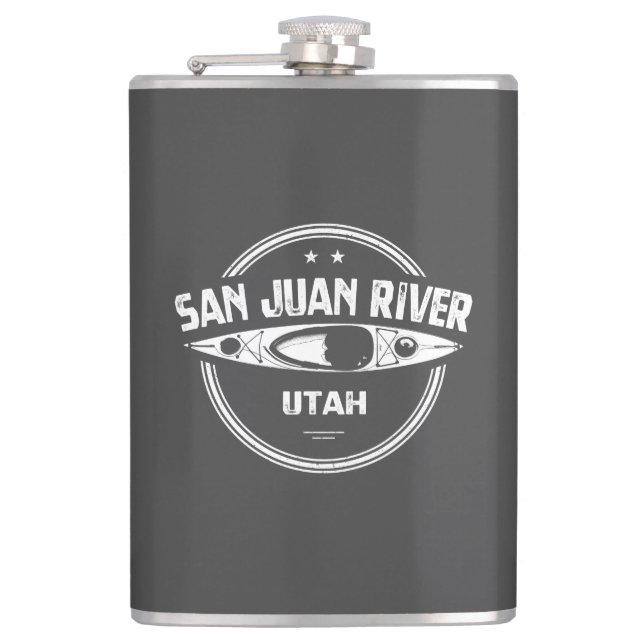 San Juan River, Utah Hip Flask (Front)