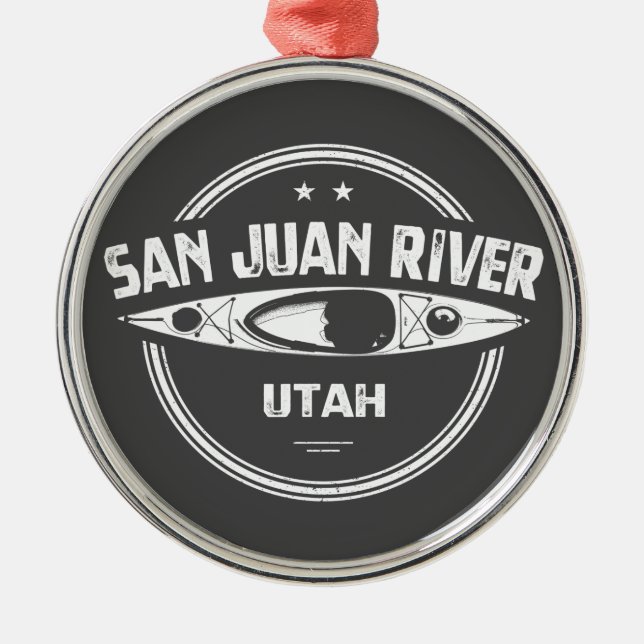 San Juan River, Utah Metal Tree Decoration (Front)