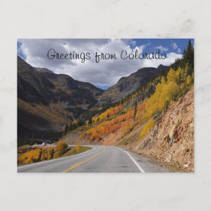 San Juan Skyway between Durango and Silverton Postcard