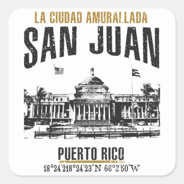 San Juan Square Sticker (Front)